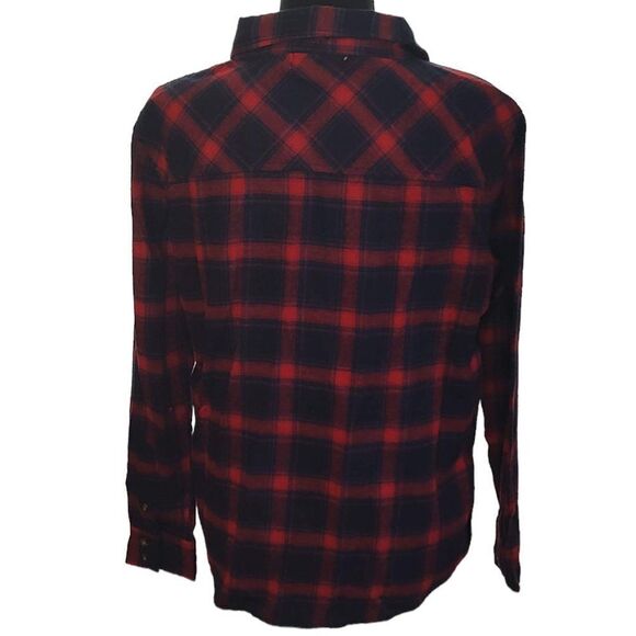 Active USA Red Blue Plaid Button Down Shirt Medium - Picture 3 of 5